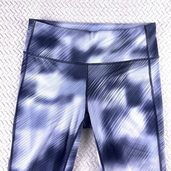 Athleta Legging Sz M Yoga Capri Pants‎ Cross Training Silver Running Black - Picture 2 of 10